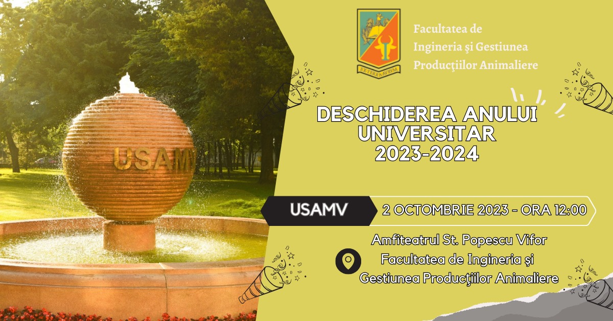 Deschidere an universitar 2023-2024